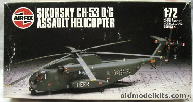 Airfix 1/72 Sikorsky CH-53G / CH-53D (S-65) Sea Stallion -  Hflg. Trsp. Regt 15 German Army Rheine or US Marines HMM-263 USS Guam, 06004 plastic model kit